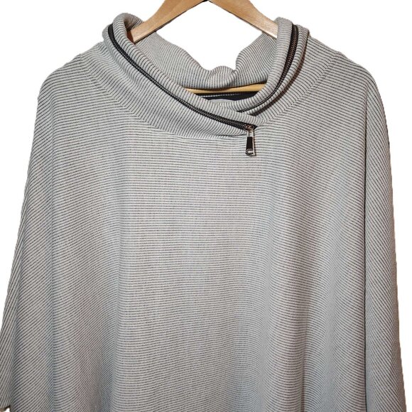 Multiples sweater Women's 3X Zipper mock neck 3/4 sleeve Low hem Winter - Picture 3 of 12